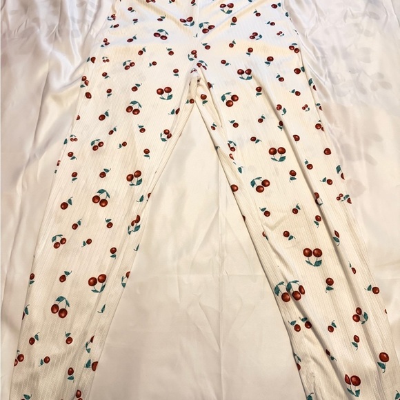 Cherry Print Lace Pajama Set – Size L - Picture 2 of 9